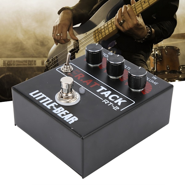 Guitar Distortion Effektor Elektrisk 3‑Niveau for RAT Tone Enkelt Effekt Tilbehør LM308N