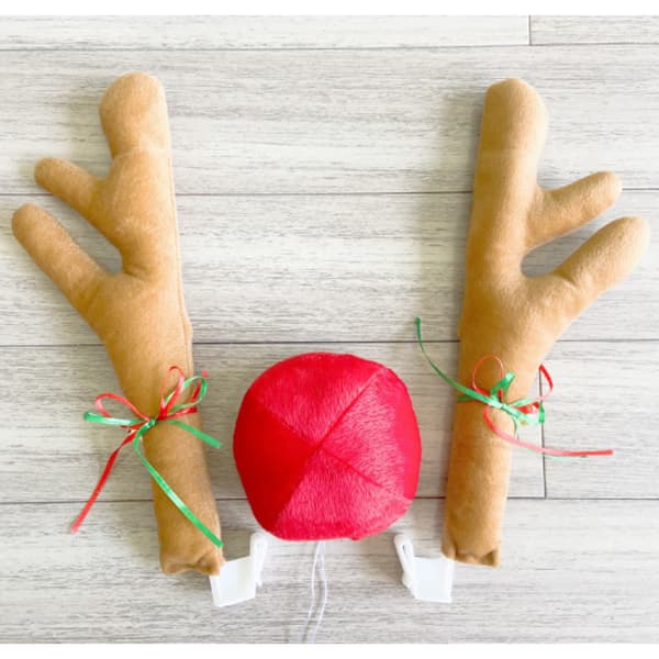 Reinsdyrgevir og nese - Julepynt til bil - Auto Holiday Accessories Decoration Kit