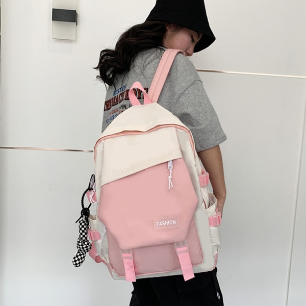 Teens Girls bokväskor - Söt estetisk ryggsäck för skolan