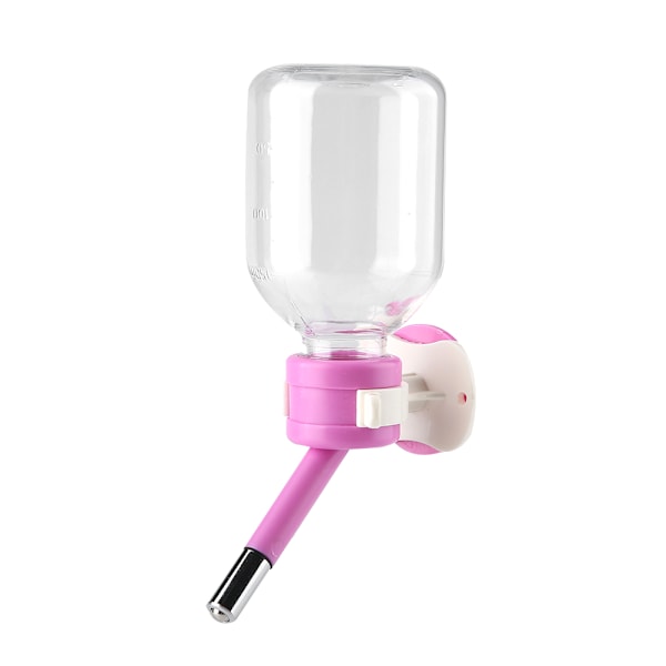 Hængende Vandflaske til Hunde og Katte - Portable Vanddispenser (150ml Pink)