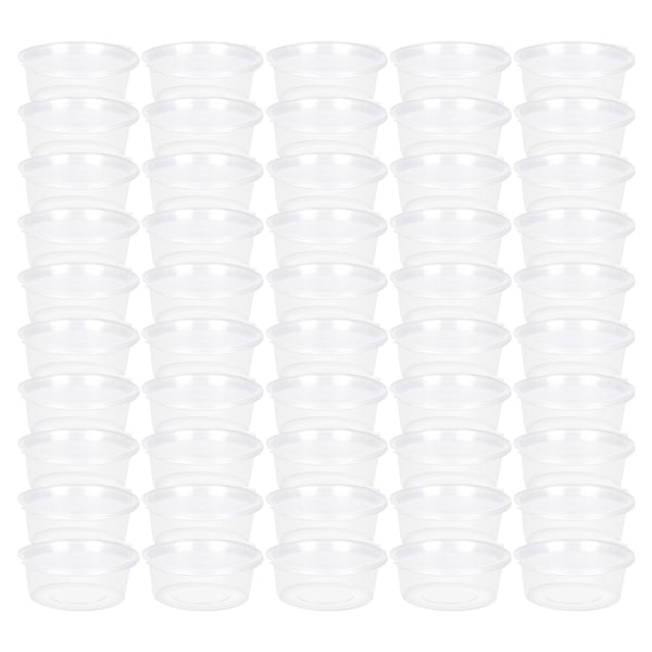 Små plastbehållare med lock, Jello Shot Cups med lock, Engångsportioner BPA-fria för sås, kryddor, Souffle, salladsdressing,