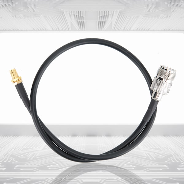 SMA-naaras - UHF-naaras Musta Hyppyjohtoadapteri UHF-pohja- ja mobiiliantenneille
