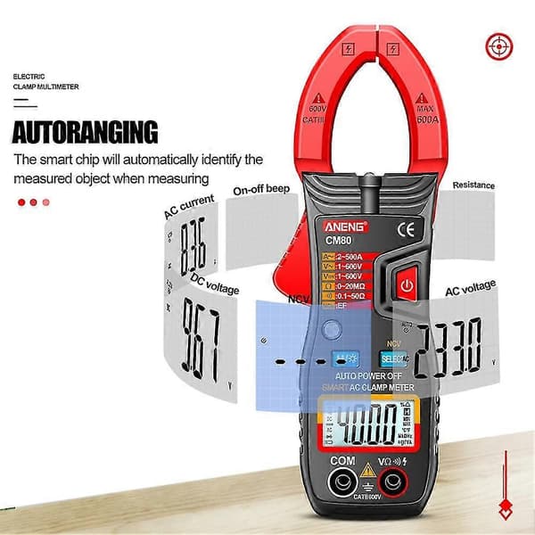 Cm80 Digital Multimeter Diode Temperatur Kapacitans Frekvens Amperemeter Multifunktionel Automatisk Ra