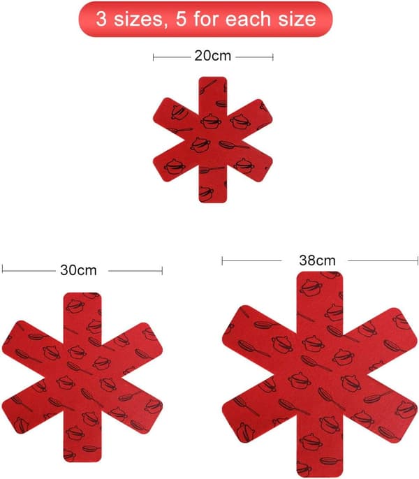 Mångsidiga Stapelbara Grytskydd, Olika Storlekar Passar Alla Behov, Premiummaterial Ger Överlägset Skydd, Halkfri Textur Håller