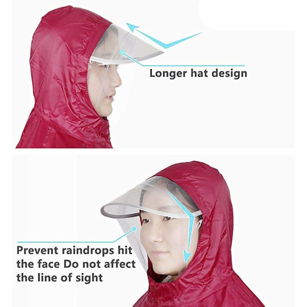 Sykkel regnfrakk, vanntett, snø, praktisk, fuchsia farge