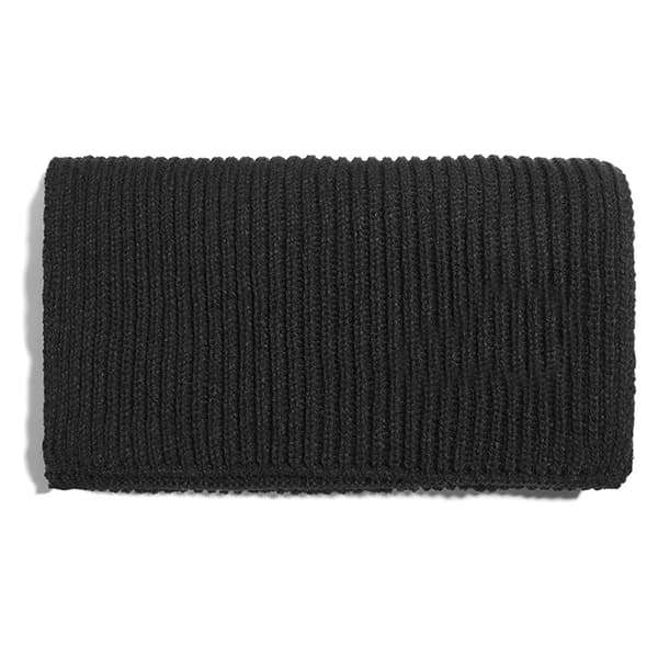 Stickad vintermössa och halsduk för barn, varm stickad mössa Scarf black
