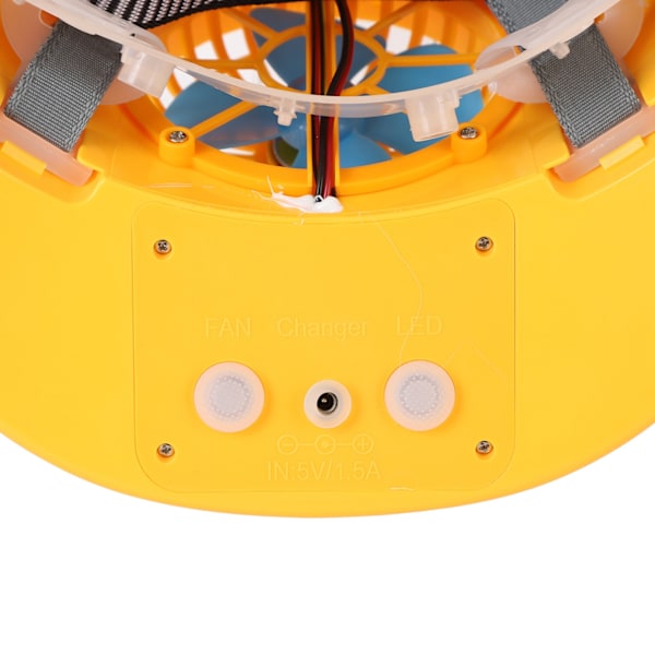 Hard Hat 2 Solcelled Ventilator Sikkerhetshjelm med Lys Pustende Oppladbar for Bygg og Hjemforbedring