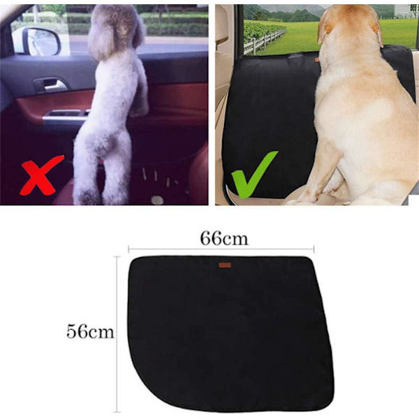 Dørbeskyttelse til hunde, Jormftte, Polyester, 66 x 56 cm, Sort