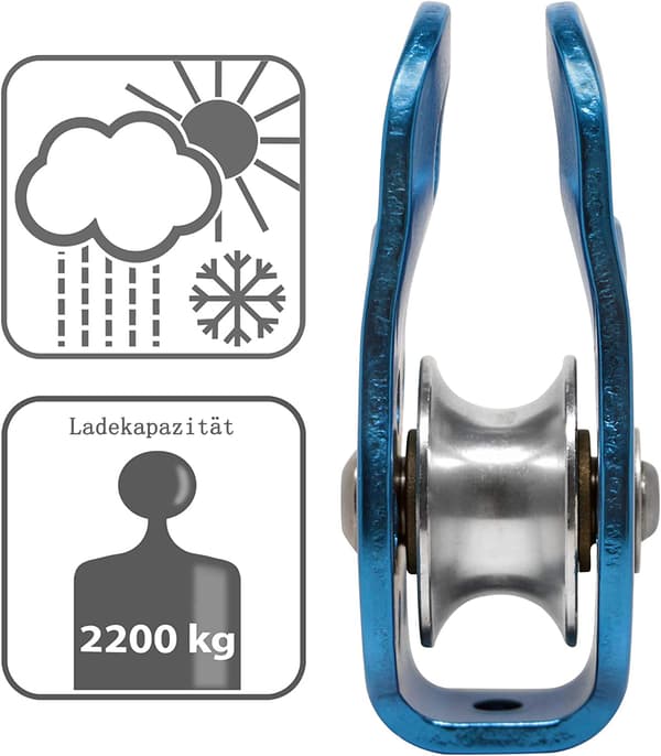Omlenkingsrulle 22 kN - for tau opptil 13 mm diameter