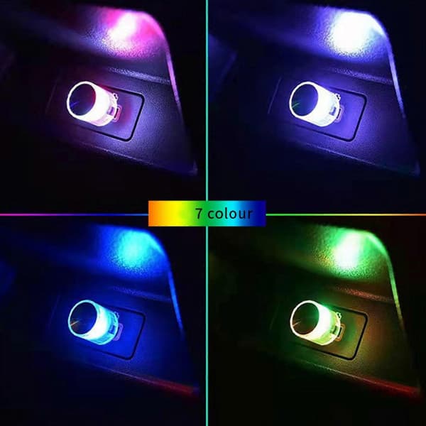 7 Farve Mini USB Lys LED Modelbil RV Ambient Lys Neon Interiør USB Stik Lampe Computer Mobil