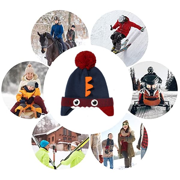 Børnehat, Vinter Varm Drenge Piger Hue Fleece style 2 S