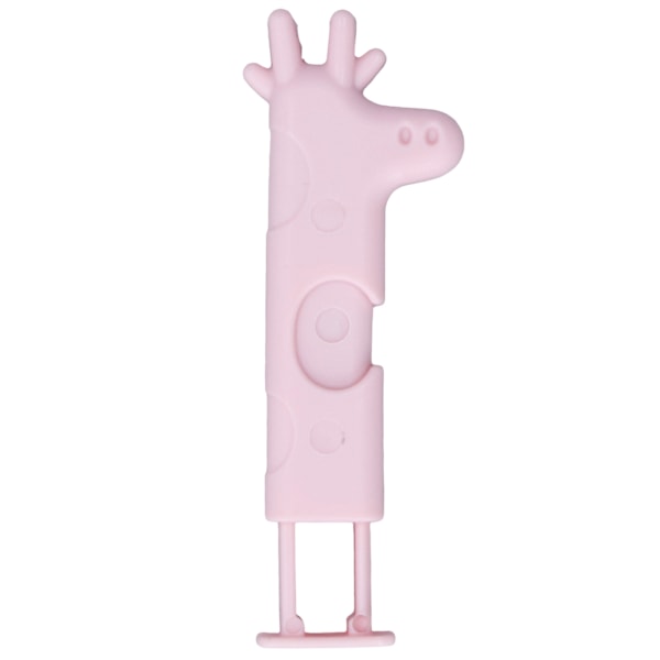 Tetningsklips med sterk klemmeevne, fukttett, sjiraff-utseende, plastposeklips for matlagring, brødposer, snacksposer - Rosa