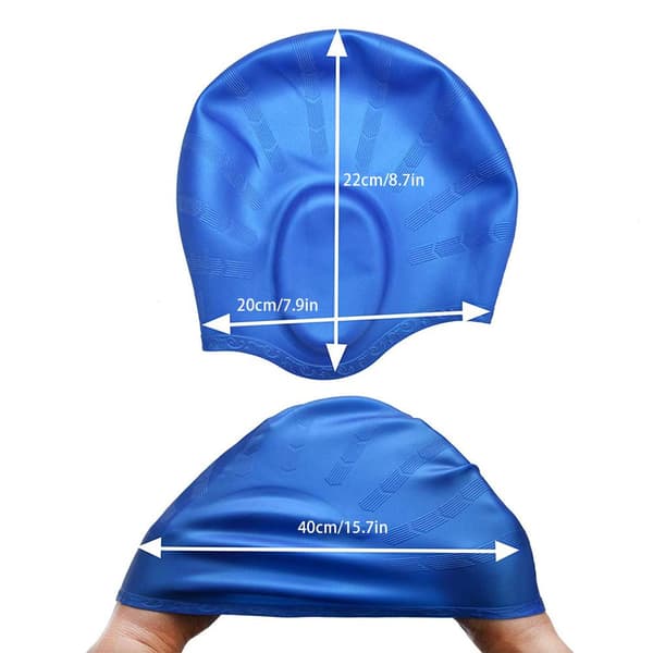 Svømmeelastisk silikon svømmehette 3D ergonomisk design svømming med ørepropper og neseklype