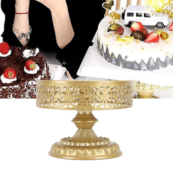 Dessert Stativ Guld Kageholder Blonder Design Nem Montering Rund Godbid Display til Fest S