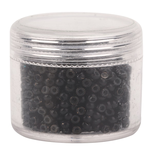 1000pcs 3mm x 2mm Silicone Micro Links Rings Beads Hair Extension ToolBlack