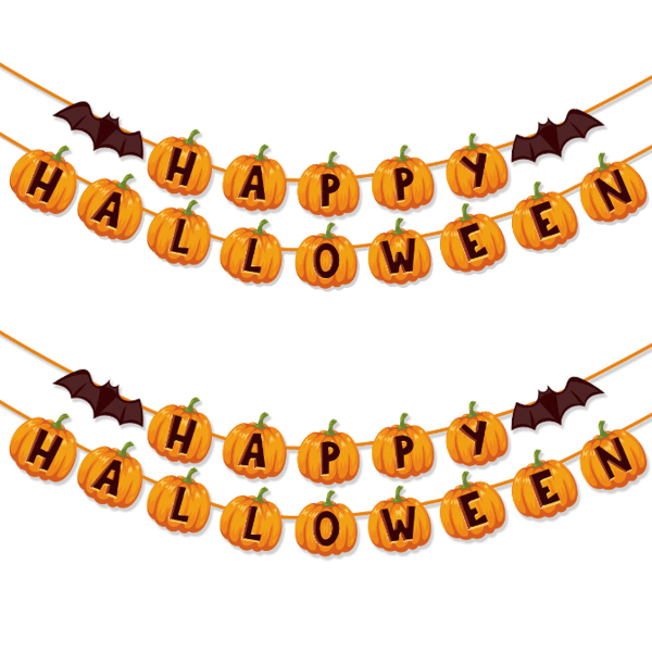 2 stk Halloween Hengebanner - Halloween Party Banner for