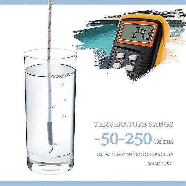 -50-250 Celsius K-tyypin 10m kaapeli lämpötila-anturi termoelementtianturi