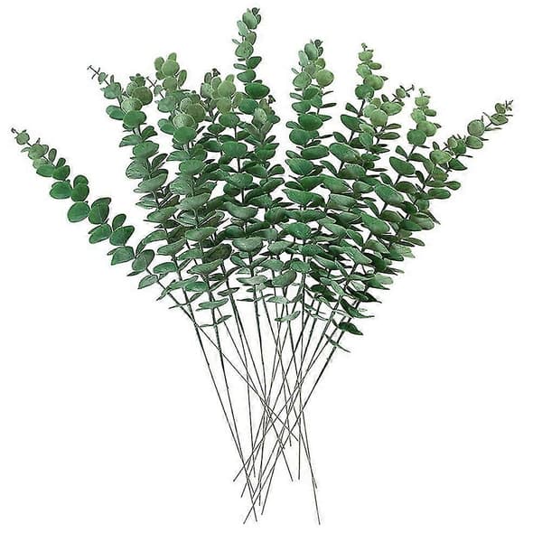 36 stk. Eukalyptus Stængler Dekor Kunstige Eukalyptusblade Falske Grene Til Bryllup Blomsterarrangement
