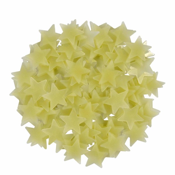 200 Stück Leuchtende 3D Sterne Aufkleber i BLAU für die Wand, D