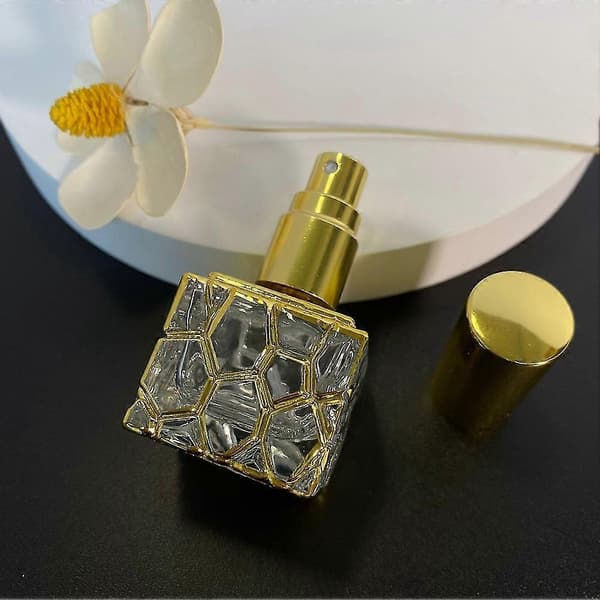 12 stk Parfymeflaske Glass 10ml Sprayflasker Gull Prøve Tomme Beholdere Reise Bærbar Atomizer