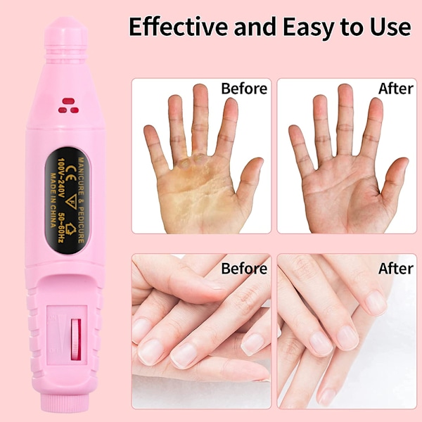 Elektrisk negleboremaskine til manicure og pedicure med negle