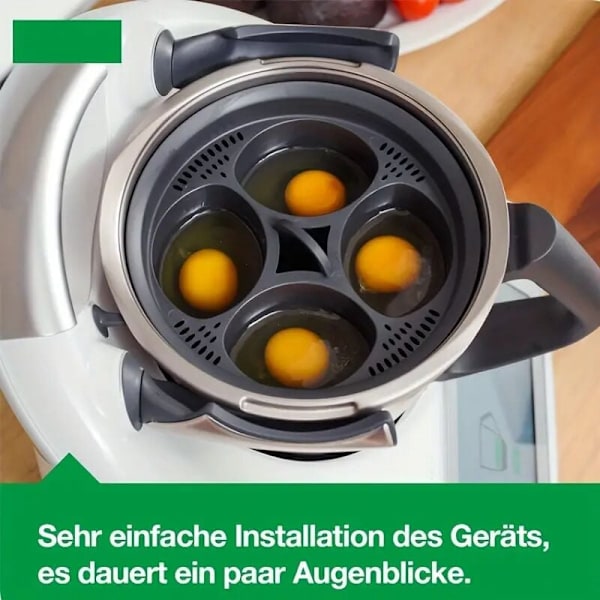 Multifunktionell 4-i-1 ångkorg, äggformar, ångkokare, äggkokartillbehör för Thermomix 1 st,