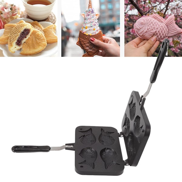 Taiyaki fiskformad kakmaskin Non Stick Taiyaki Dubbel bakform Våffelbakningsform