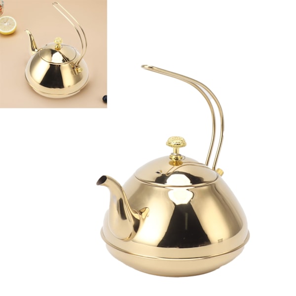 Gåshalskanna i rostfritt stål, snabb värmande vattenkokare med teinfuserare för Pour Over-kaffe och te, 1,5L stor kapacitet