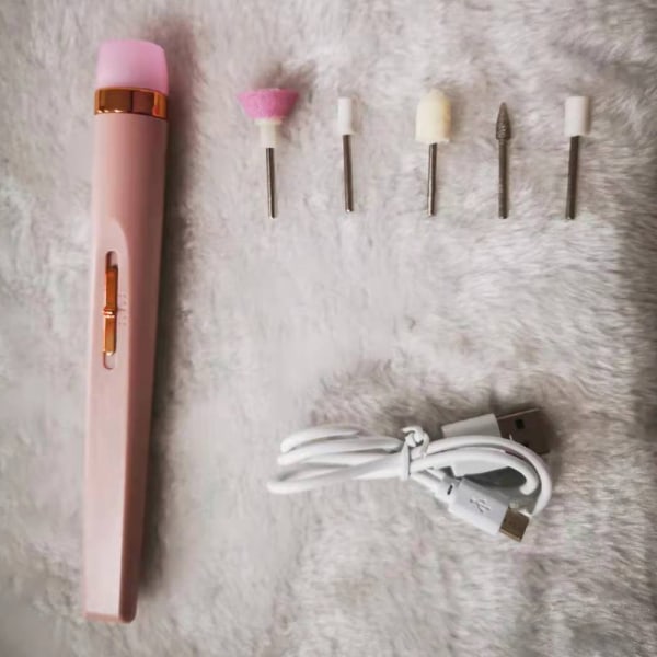 Finishing Touch Flawless Salon Nails Kit, elektronisk nagelfil och komplett manikyr- och pedikyrverktyg pink