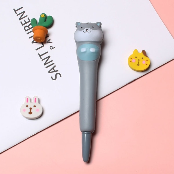 Pehmeät ja söpöt Squishy-kynät Stressiä Lievittävään Kirjoittamiseen Kawaii Gel-mustekynä Loma-lahjoihin ja Koulutavaroihin Pieni Greyhound
