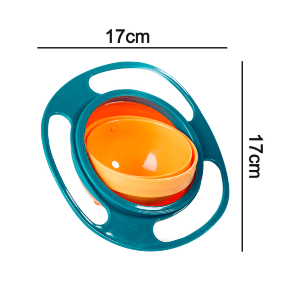 360 graders roterande spillresistent gyroskopisk skål med lock