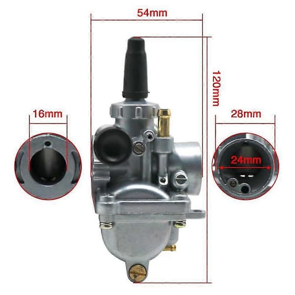 Ny forgasserenhet for Yamaha DT 50 Vergaser VM16 16mm