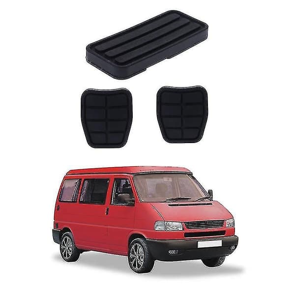 3-delars set med gummipedaler för gaspedal, broms och koppling för Transporter T4