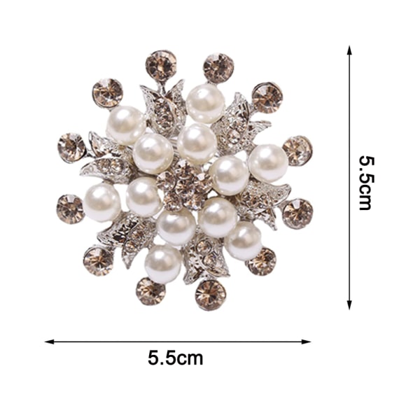 6 stk Serviettringer Sett med Blomst Perle Rhinestone Serviettring