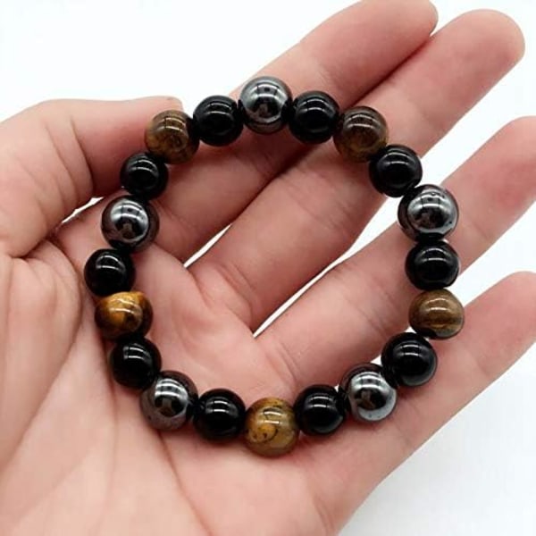 2 stk Hematitt Magnetisk Terapi Armbånd for Menn Kvinner, Triple