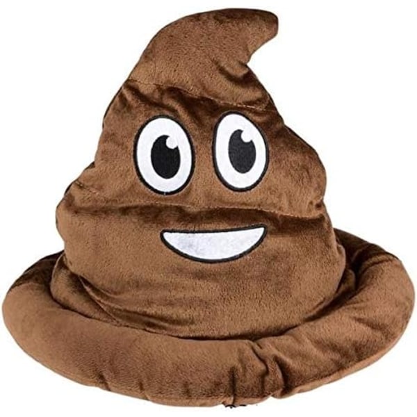Brun Emoticon Poop Hat 1 per beställning