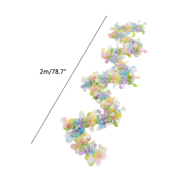 3 stk. Påskeguirlander til Mantel Tinsel Girlander Blandede Farver Krans Hængende Dekorationer Påske Træpynt til Fest Væggen Fest Dekoration