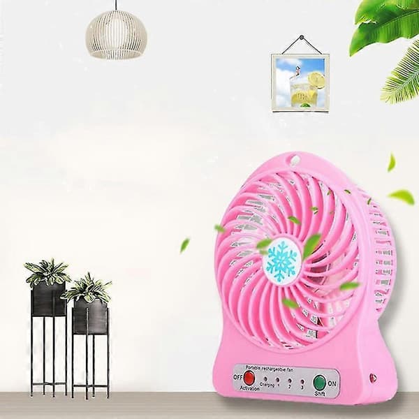 Bærbar Genopladelig Mini Ventilator Køler Mini Bordventilator USB Køling Genopladelige Håndholdte Ventilatorer Grøn