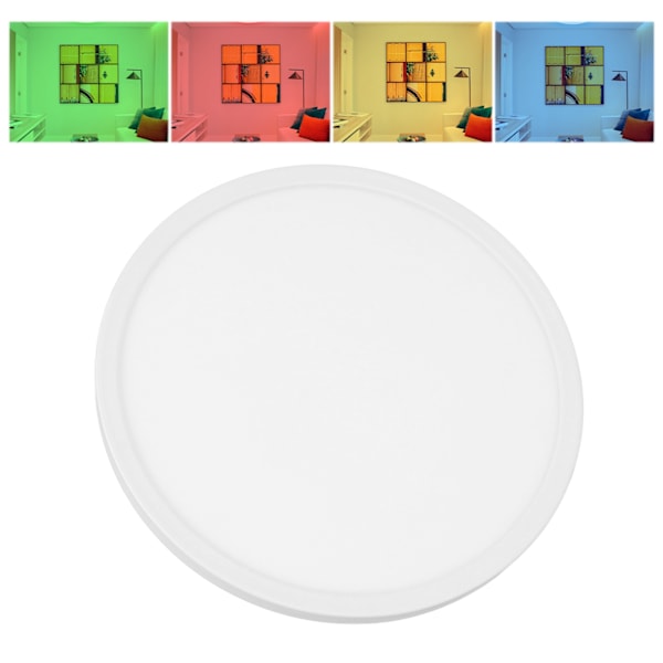 Smart Taklampe WiFi 25W Kald og Varmt Lys RGB Ultra Tynn LED Lys Hvit AC 90‑250V for Tuya