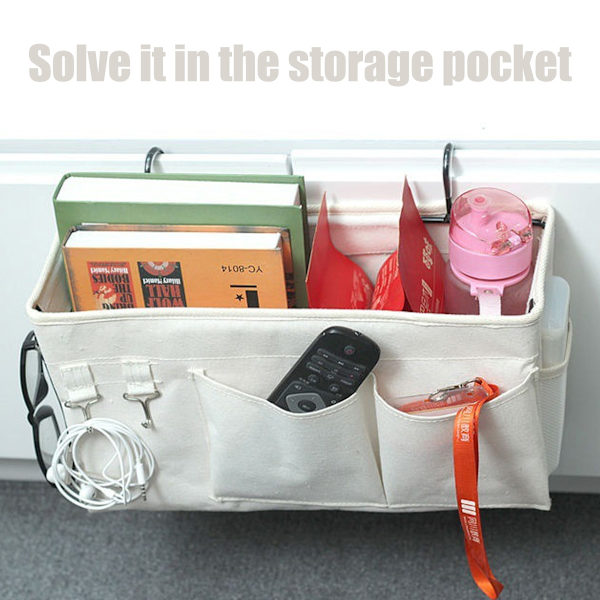 Sengestativ/Sengestoragepose Hængende Organizer til Køjesenge og Sygehussenge, Kollegieværelser Sengestænger, Kan Placeres Briller, Bøger