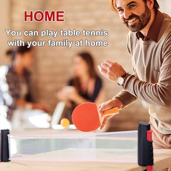 Anywhere Ping Pong-utrustning, infällbart nätfäste för mångsidigt spel på alla bordsytor