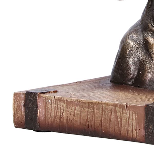 Multifunktionel Hestehoved Skulptur Resin Heste Bogstøtter til Hjem Kontor Stue BS20900 Bronze Hest