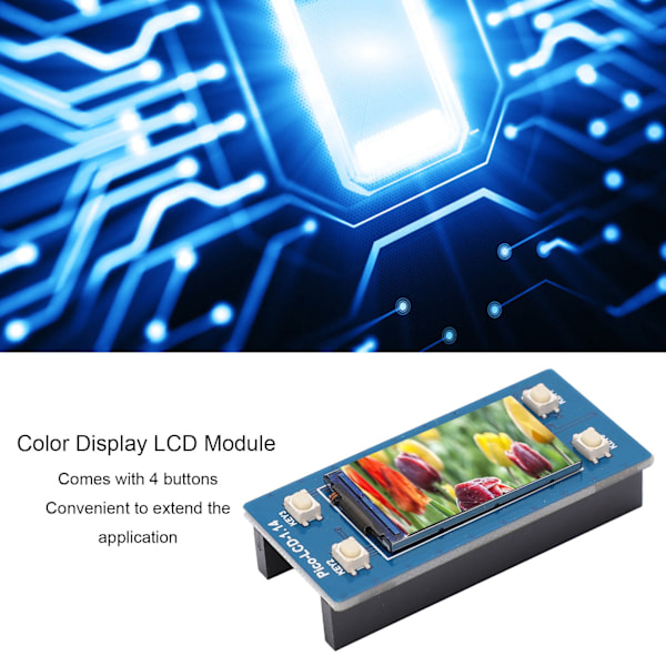 Färgdisplay LCD-modul SPI 240 x 135 upplösning för Raspberry Pi Pico 2,6 ~ 5,5V 1,14 tum