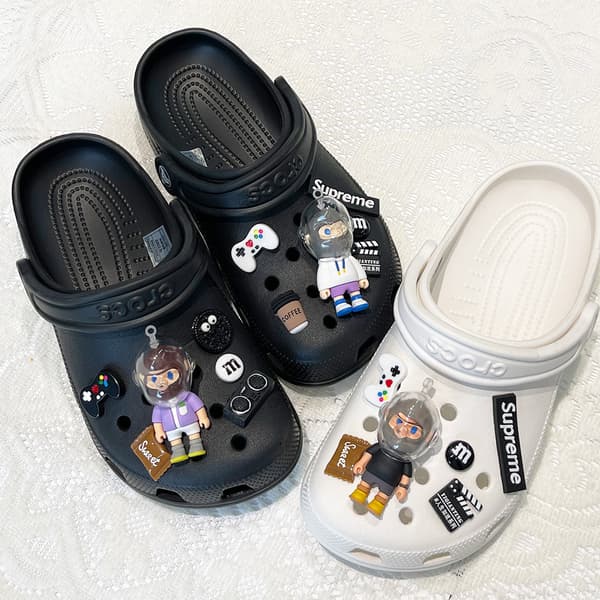 12 stk. trendy kæreste-sko tilbehør til Croc Charms fo
