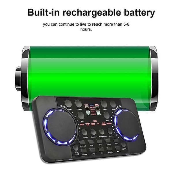 V300 lydkort professionel støjreduktion 10 lydeffekter stemmestyring Bluetooth-kompatibelt lydkort til mobiltelefon