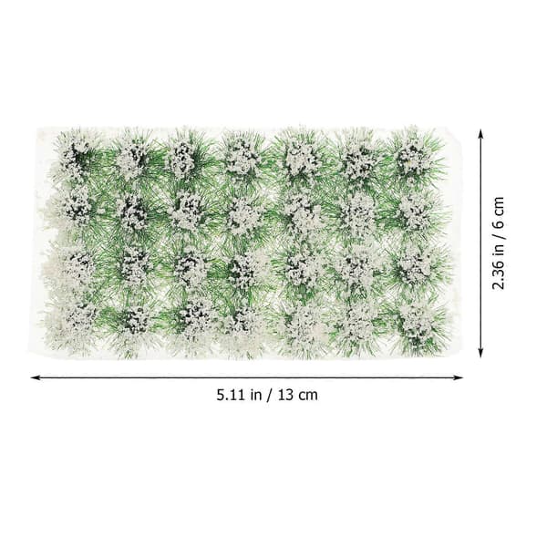 1 låda miniatyrvegetation simulering blomkluster minihus sceninredning vit