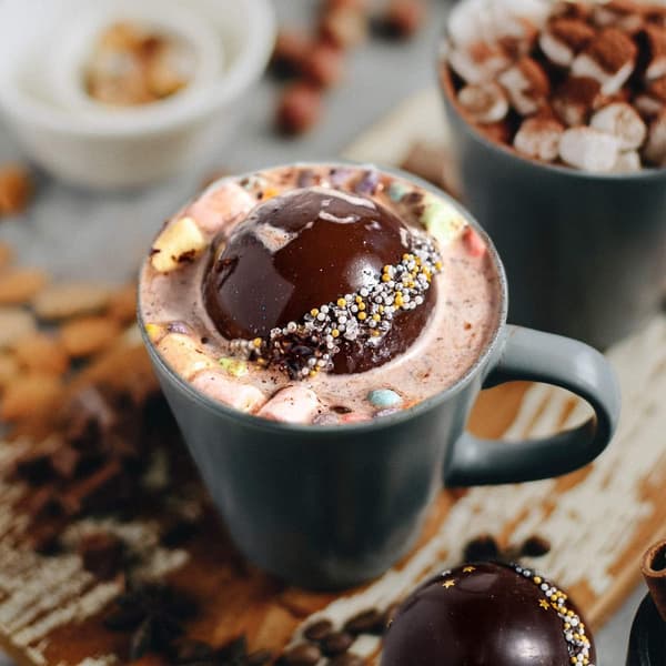 Silikoneform til chokoladebomber, varmebestandig silikonebageform til alsidig brug, ideel til chokolade, kage, gelé, budding, cupcakes,