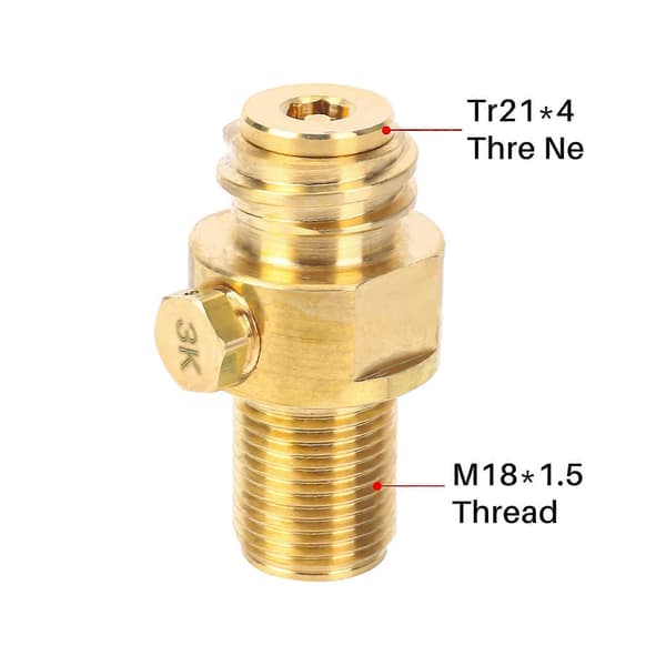 M18x1.5 Gjenge Tank Maker Ventil Adapter Påfyll Co2 Pinne Erstatning 150bar Tr21x4 Tank Ventil Adapter