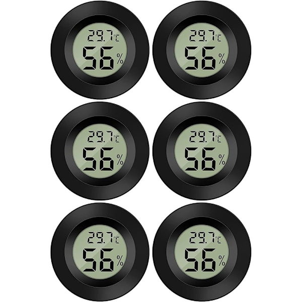 LCD-skärm, Mini Digital Hygrometer med Brett Temperaturtest för Inomhus- och Utomhusfuktighet, Bärbar Termometer med Fahrenheit Celsius
