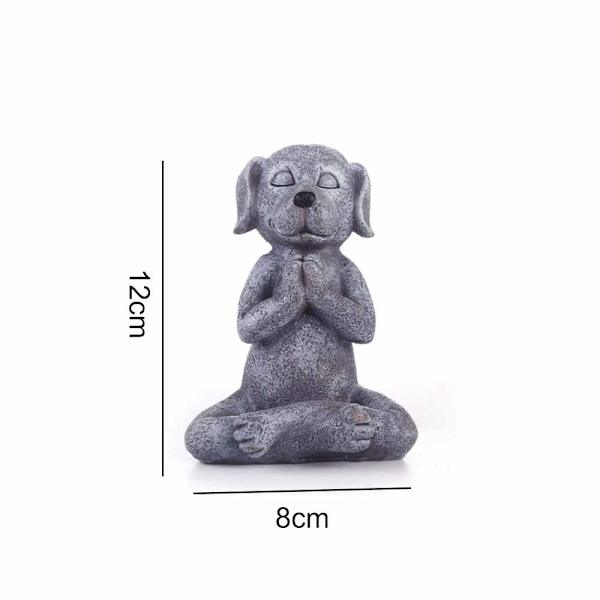 Meditasjonshundestatue Buddha Ro, fred og ro, perfekt for